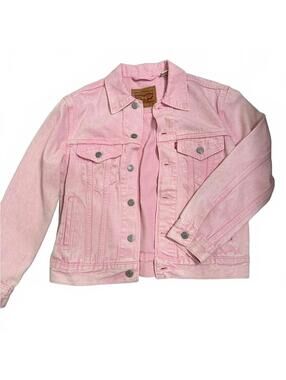 Levi’s Pink Denim Trucker Jacket Y2K 90s Pastel Jean Jacket Women’s- Size XS